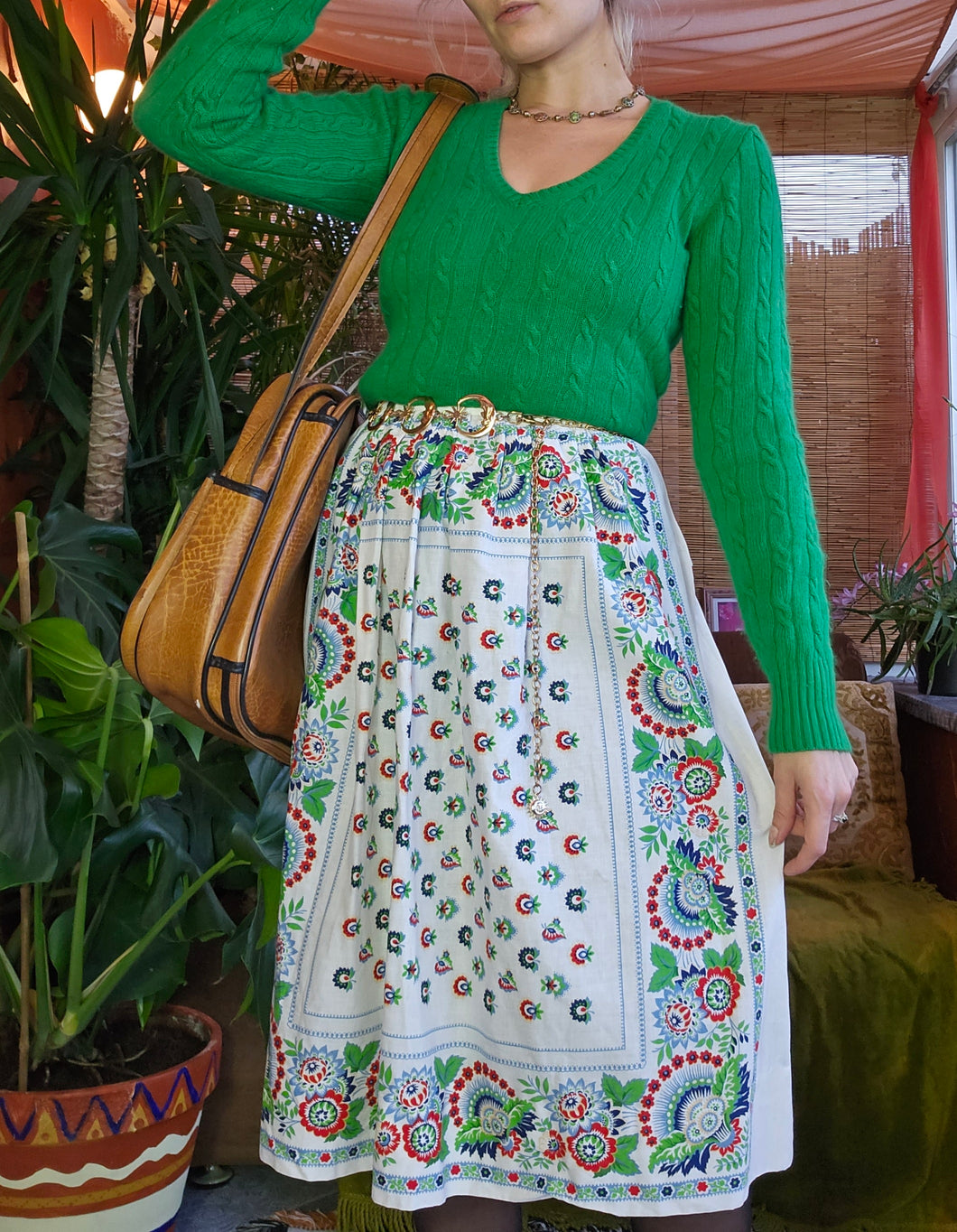 1970s Cottage Core Skirt