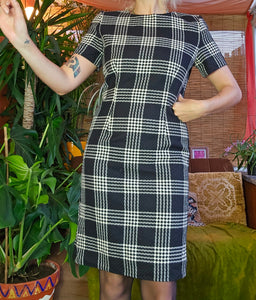 90s Fitted Plaid Dress