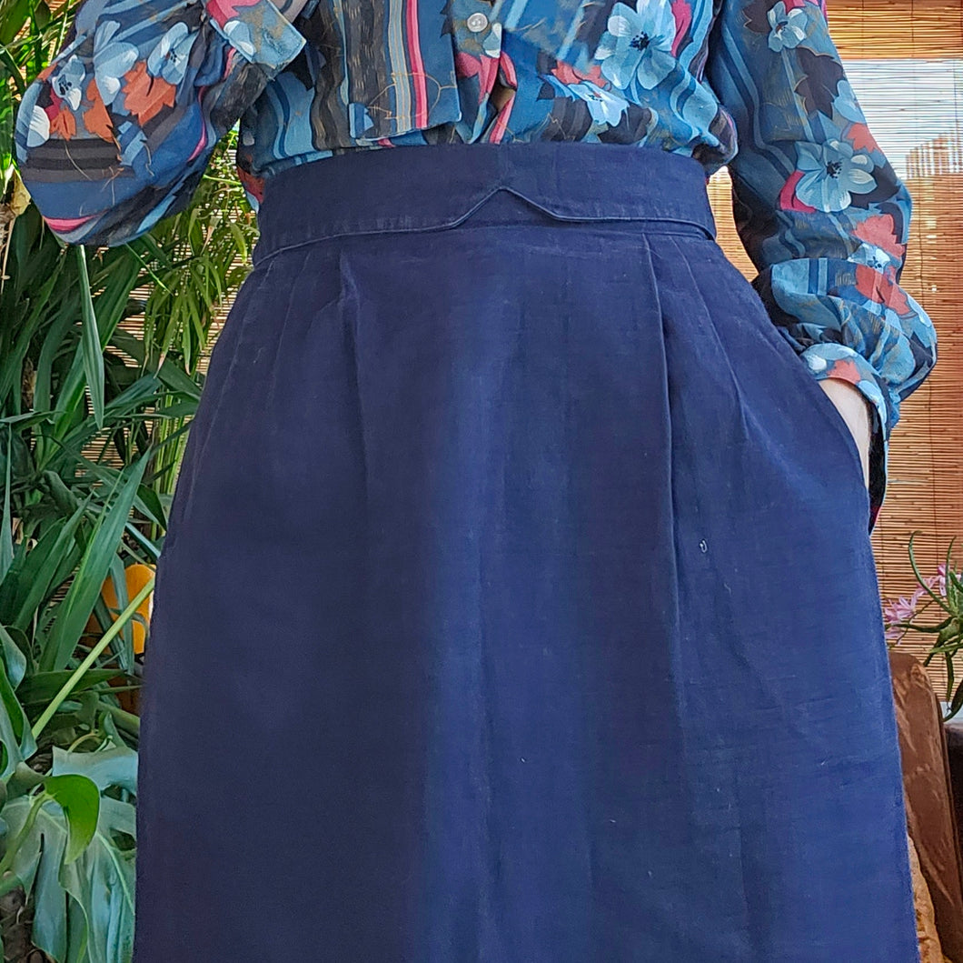 90s Cotton Midi Skirt