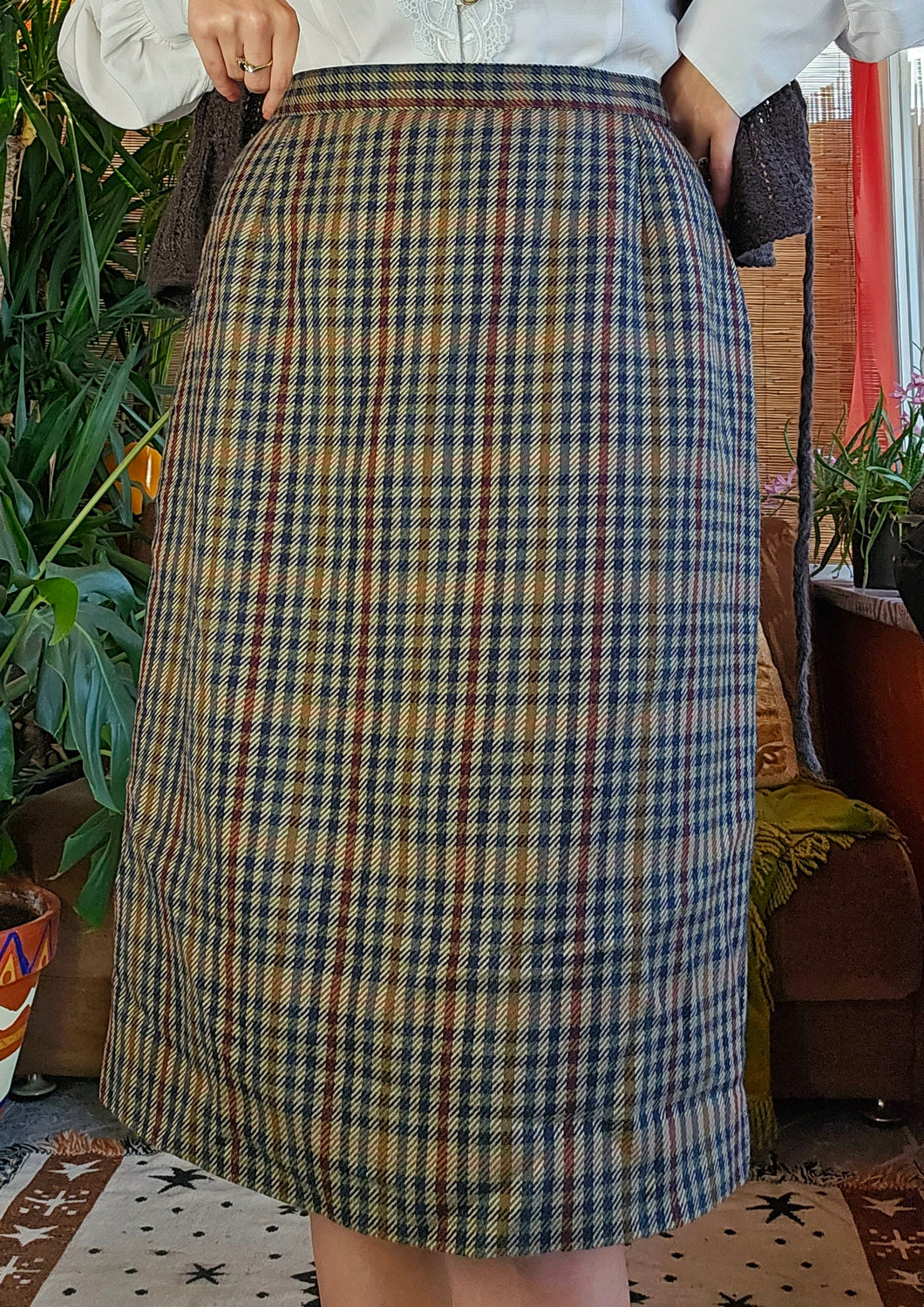 Vintage St Michel Wool Skirt