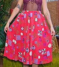 Load image into Gallery viewer, 90s Vibrant Midi Skirt