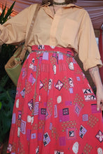 Load image into Gallery viewer, 90s Vibrant Midi Skirt