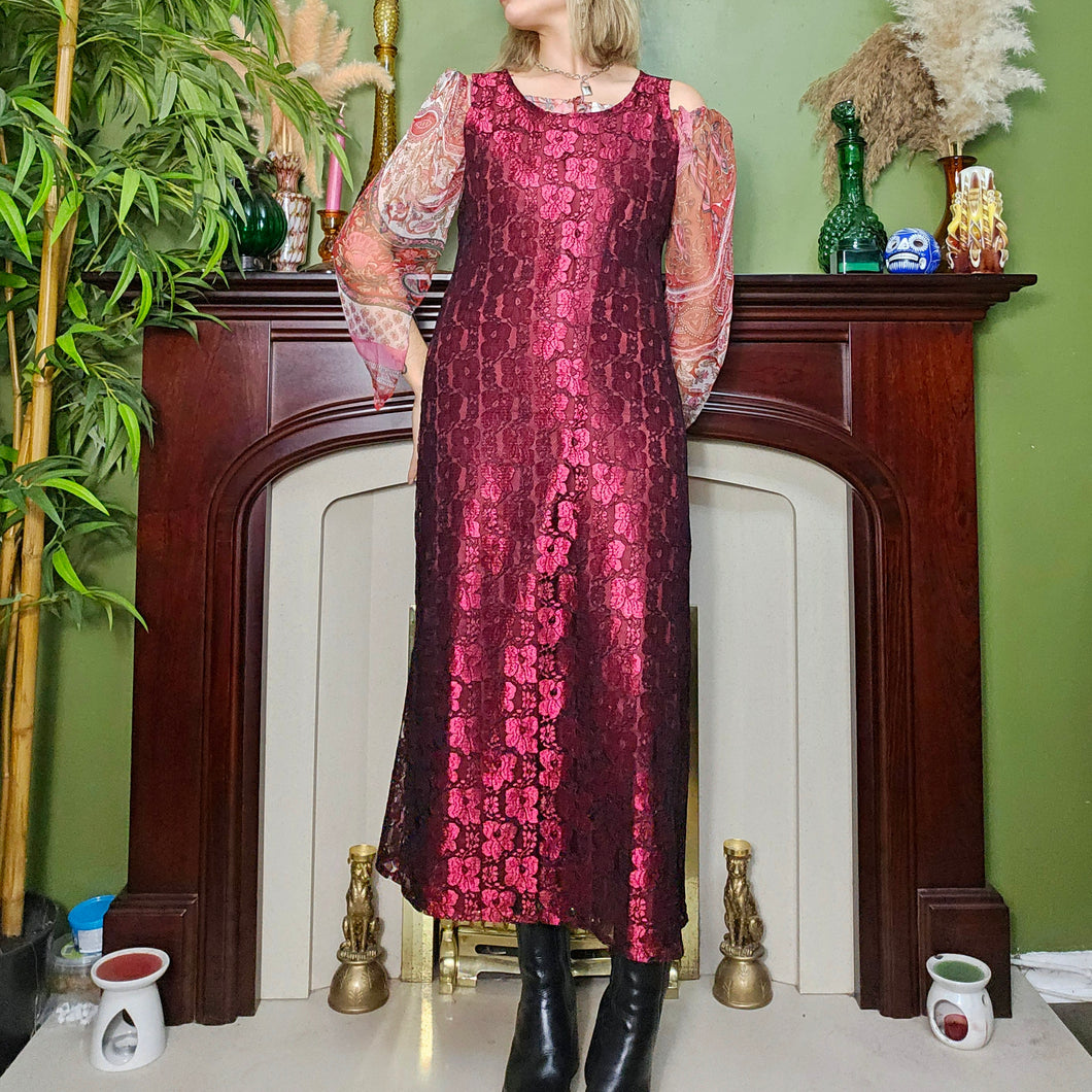Y2K Lace Midi Dress