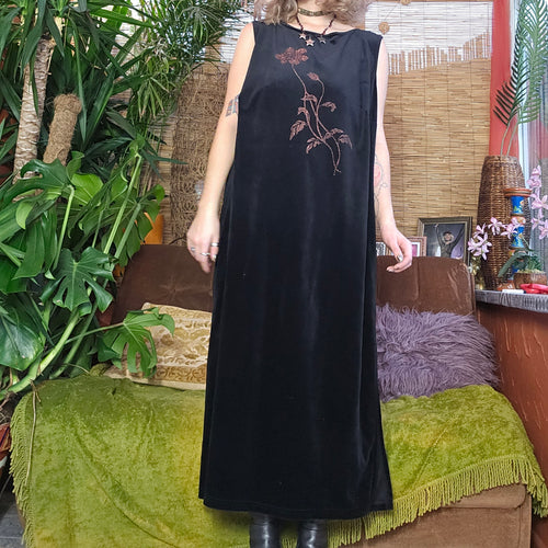 90s Velvet Pinafore Dress