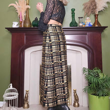 Load image into Gallery viewer, 1970s Gold Plaid Skirt