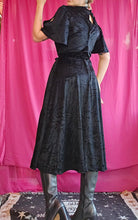 Load image into Gallery viewer, 1970s Black Velvet Dress