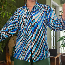 Load image into Gallery viewer, 1970s Trippy Print Blouse