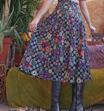 Load image into Gallery viewer, 80s High Waisted Midi Skirt