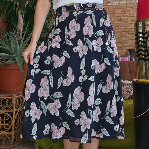 Y2K Rose Midi Skirt