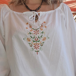 Y2K Embroidered Fairy Blouse