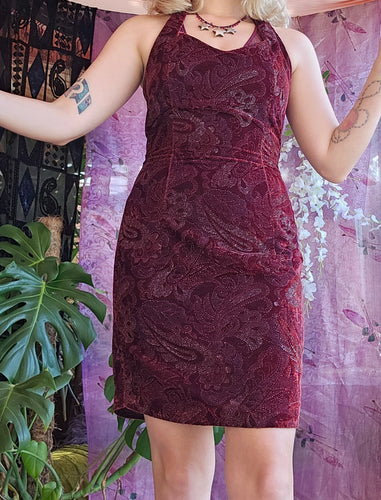 Vintage Velvet Halterneck Dress