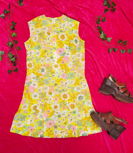 60s Flower Power Pinafore Dress