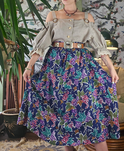 90s Grape Midi Skirt