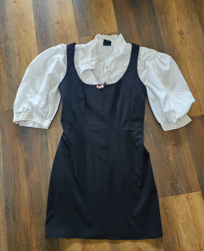Y2K Milkmaid Pinafore Dress