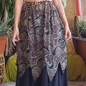 Vintage Paisley Whimsigoth Skirt