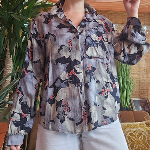 90s Botanical Blouse