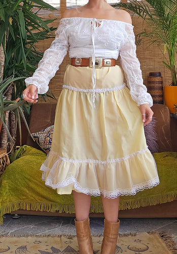 1970s Cottage Core Skirt