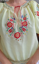 Load image into Gallery viewer, Vintage Hand Embroidered Hungarian Blouse