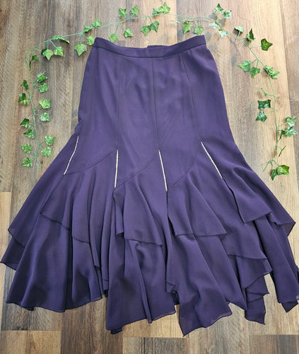 Vintage Asymmetrical Midi Skirt