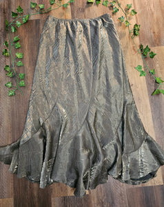 Vintage Olive Mermaid Midi Skirt