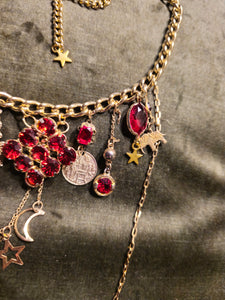 'Ruby Moon' Treasure Charm Choker