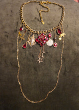 Load image into Gallery viewer, &#39;Ruby Moon&#39; Treasure Charm Choker