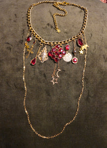 'Ruby Moon' Treasure Charm Choker