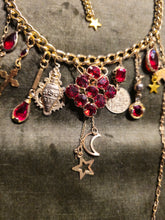 Load image into Gallery viewer, &#39;Ruby Moon&#39; Treasure Charm Choker