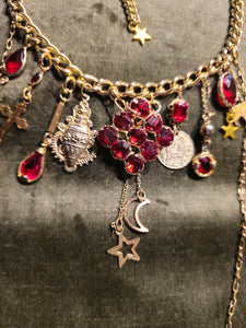 'Ruby Moon' Treasure Charm Choker