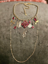 Load image into Gallery viewer, &#39;Ruby Moon&#39; Treasure Charm Choker