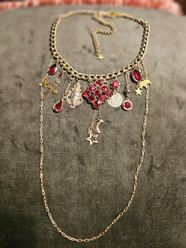 'Ruby Moon' Treasure Charm Choker