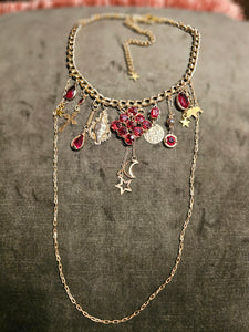 'Ruby Moon' Treasure Charm Choker