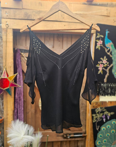 Y2K Silk Beaded Whimsigoth Cami