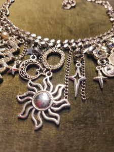 'Silver Sun' Treasure Charm Choker