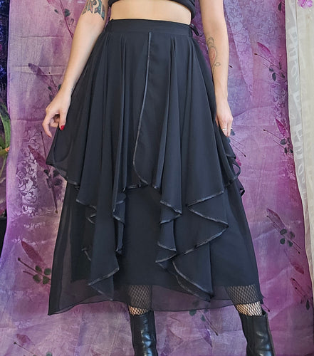 80s Layered Whimsigoth Midi Skirt