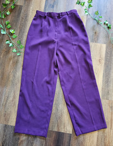 90s Plum High Waisted Trousers