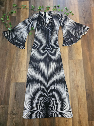 1970s Psychedelic Maxi Dress