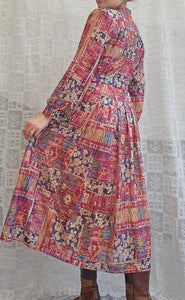 80s Belted Midi Dress