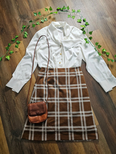 70s Plaid Mod Skirt