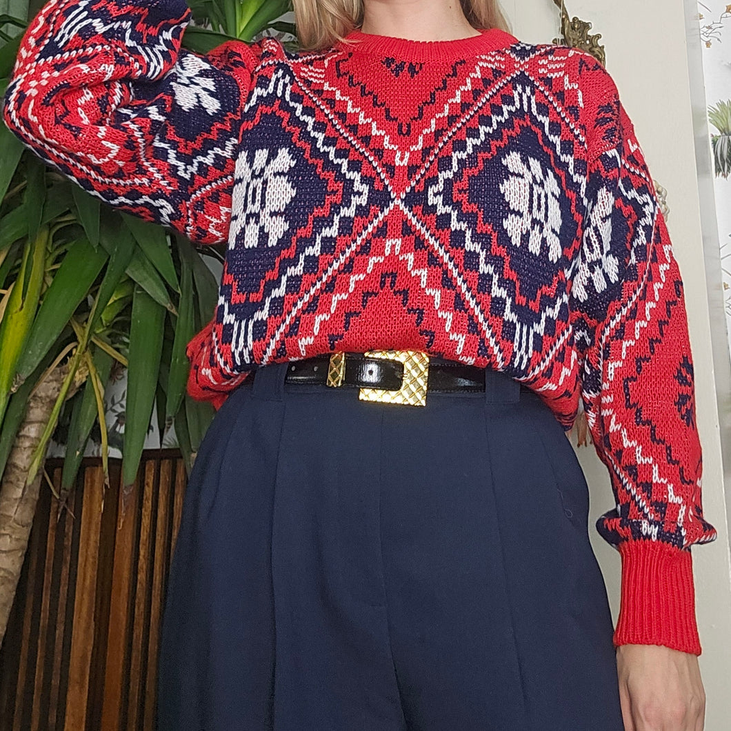 80s Colour Block Jumper