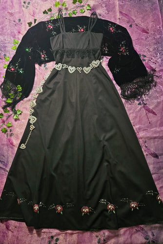 1970s Hand Painted Folk Dress