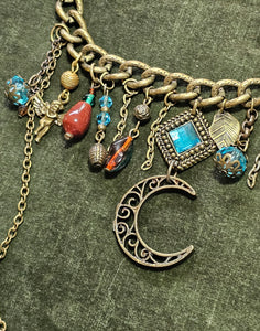 'Bronze Moon' Treasure Charm Choker