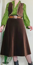 Load image into Gallery viewer, 70s Velvet A Line Midi Skirt