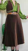 Load image into Gallery viewer, 70s Velvet A Line Midi Skirt