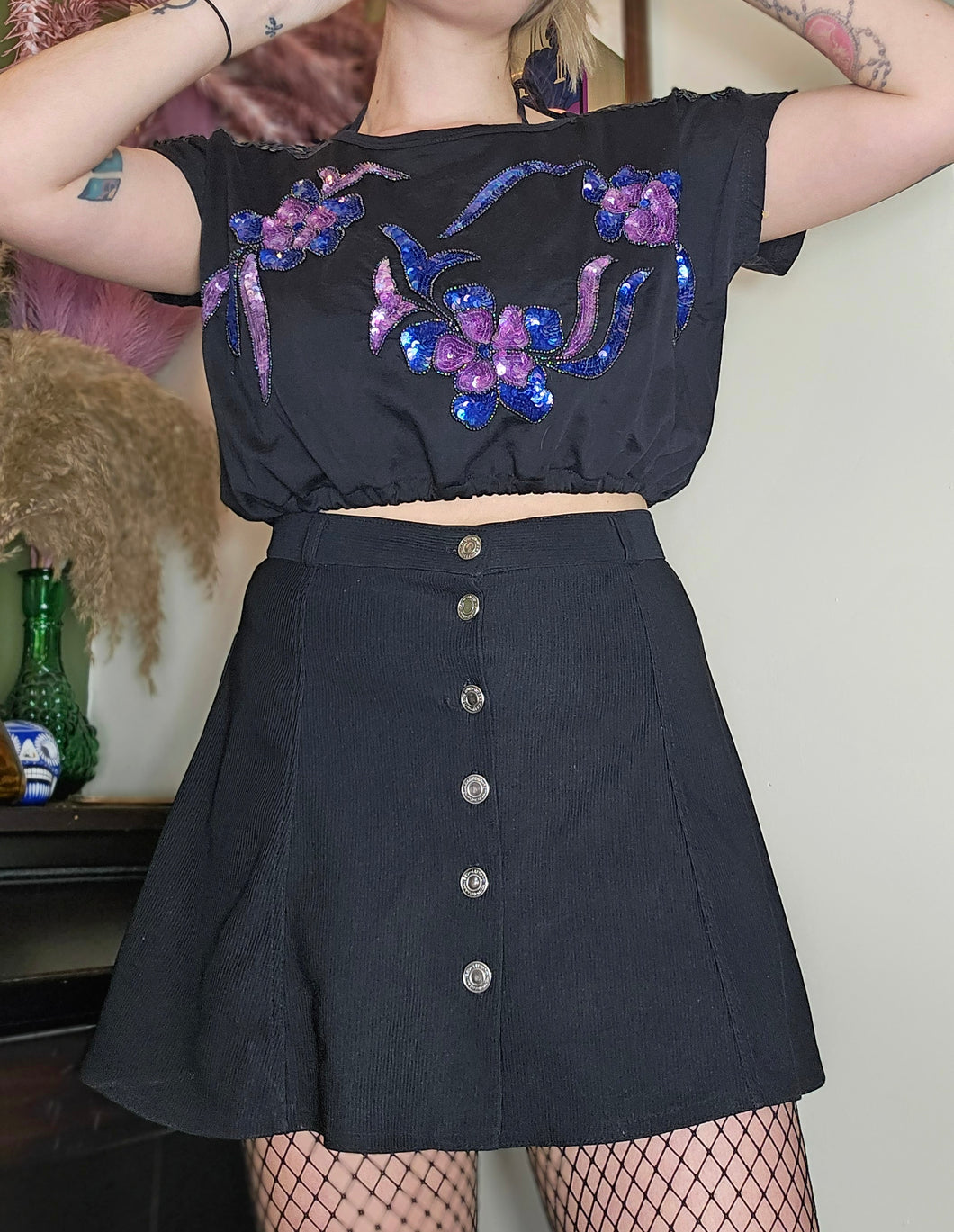 80s Embellished Cropped Tshirt