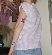 Load image into Gallery viewer, 80s Pinstriped Blouse