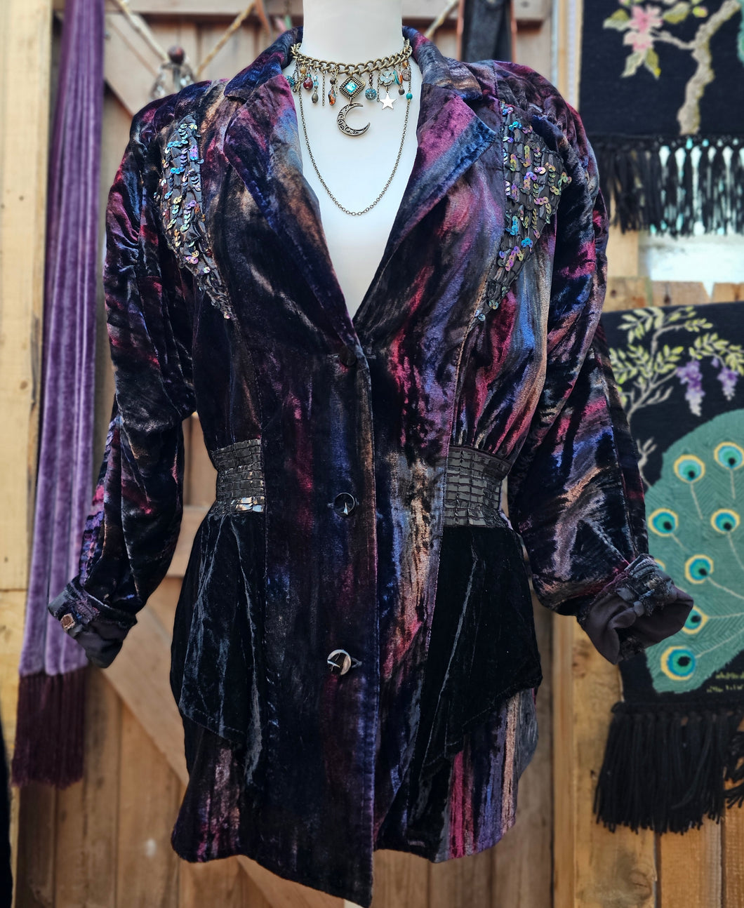 80s Purple Rain Velvet Blazer