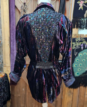 Load image into Gallery viewer, 80s Purple Rain Velvet Blazer