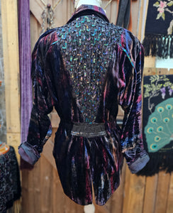 80s Purple Rain Velvet Blazer