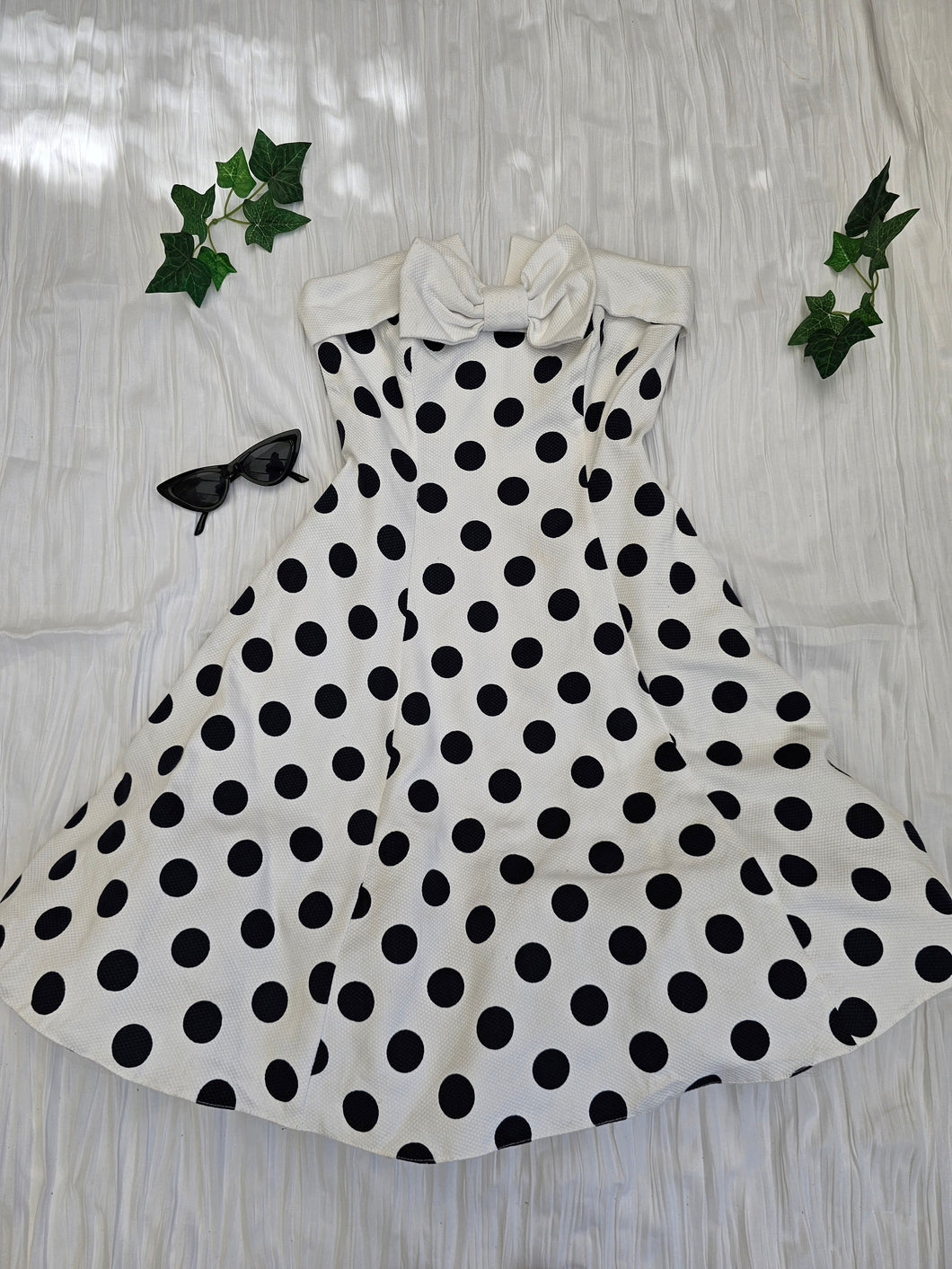 80s Does 50s Polka Dot Dress
